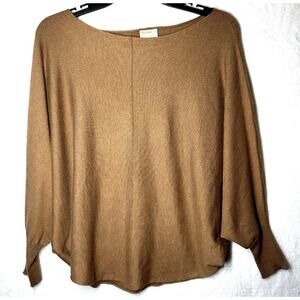 Kerisma Cashmere Blend Sweater Womens S/M Brown Ryu LIN Top Dolman $90